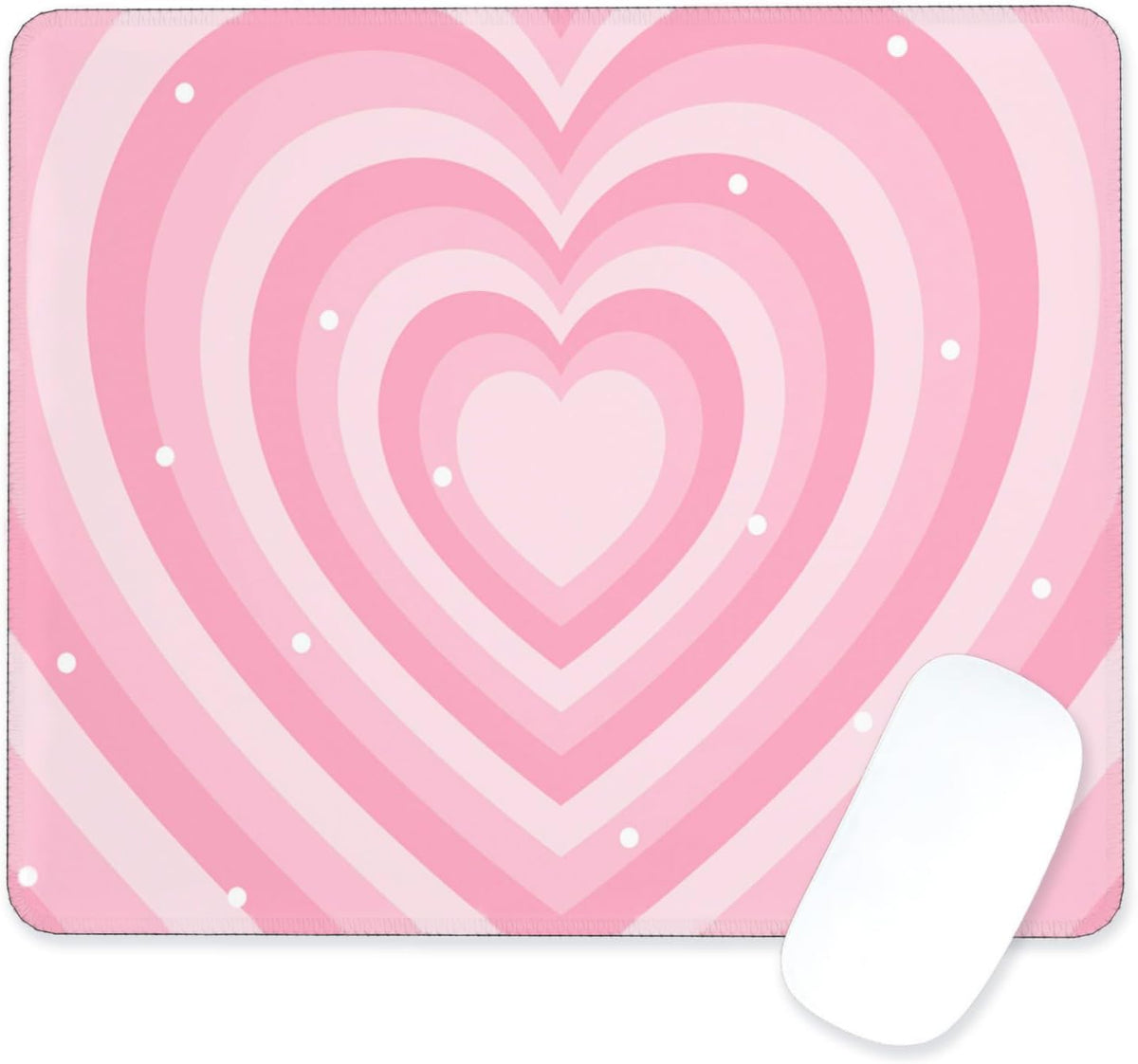 Cute Kawaii Cutecore Aesthetic Pink Girly Gaming Mouse Pad Small, Gamer Girl Room Decor Desk Accessories (9.4 x7.8 Inch)