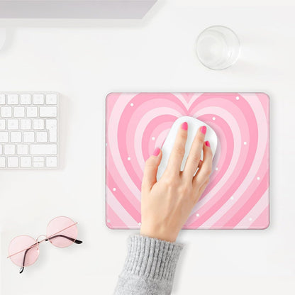 Cute Kawaii Cutecore Aesthetic Pink Girly Gaming Mouse Pad Small, Gamer Girl Room Decor Desk Accessories (9.4 x7.8 Inch)