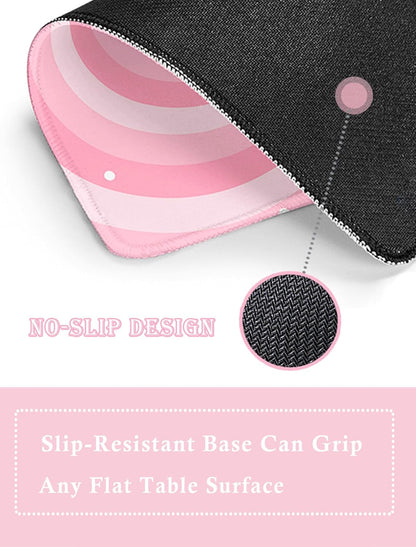 Cute Kawaii Cutecore Aesthetic Pink Girly Gaming Mouse Pad Small, Gamer Girl Room Decor Desk Accessories (9.4 x7.8 Inch)