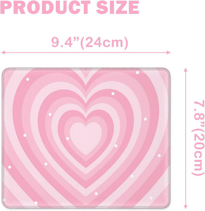 Cute Kawaii Cutecore Aesthetic Pink Girly Gaming Mouse Pad Small, Gamer Girl Room Decor Desk Accessories (9.4 x7.8 Inch)