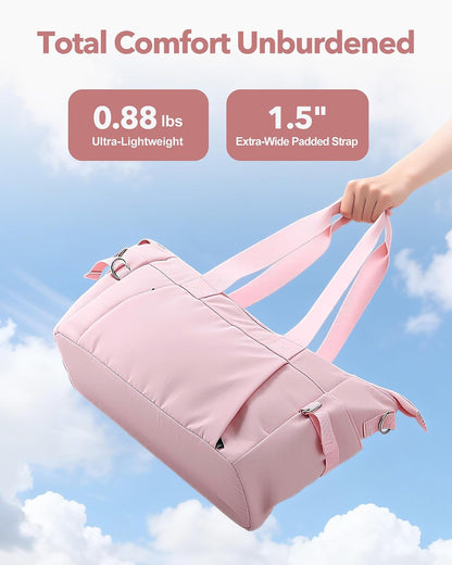 Small Gym Bag for Women, Lightweight Mini Duffle Bag with Wet Compartment, Perfect as a Travel Carry On or Crossbody Weekender for Sport, Workout & Dance