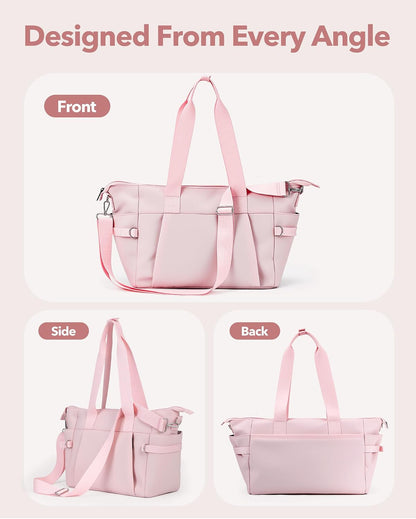 Small Gym Bag for Women, Lightweight Mini Duffle Bag with Wet Compartment, Perfect as a Travel Carry On or Crossbody Weekender for Sport, Workout & Dance