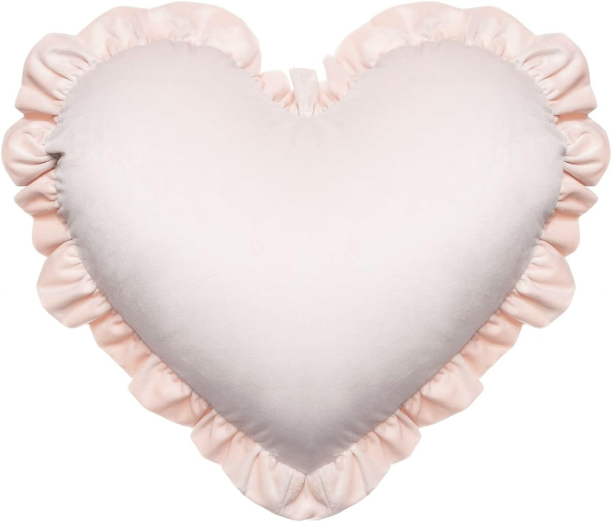Heart Ruffled Throw Pillow,Velvet Heart Throw Pillow Bow Pillows Decorative Pillow Cushion for Sofa Bed Living Room Home Decor Wedding Gifts Pillows (Pink,15.7 * 19.6in)