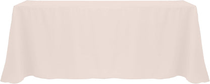 108x132-Inch Rectangular Polyester Tablecloth, Ice Peach