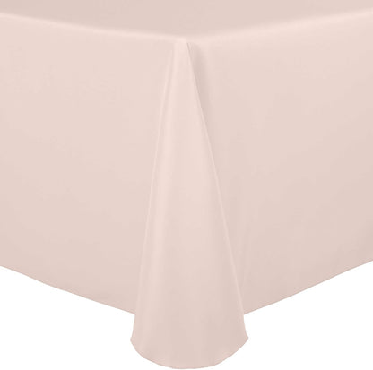 108x132-Inch Rectangular Polyester Tablecloth, Ice Peach
