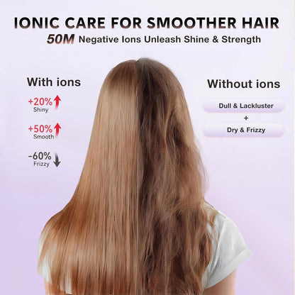 1875W Diffuser Hair Dryer, Ionic Foldable Blow Dryer, Pink