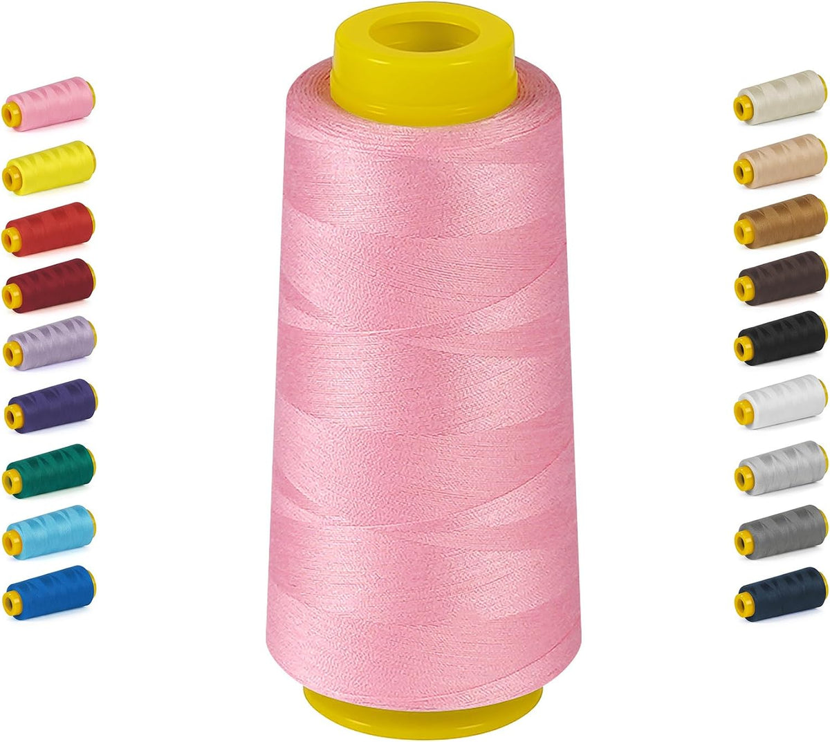1800 Yards Hot Pink Thread, All Purpose Thread for Sewing