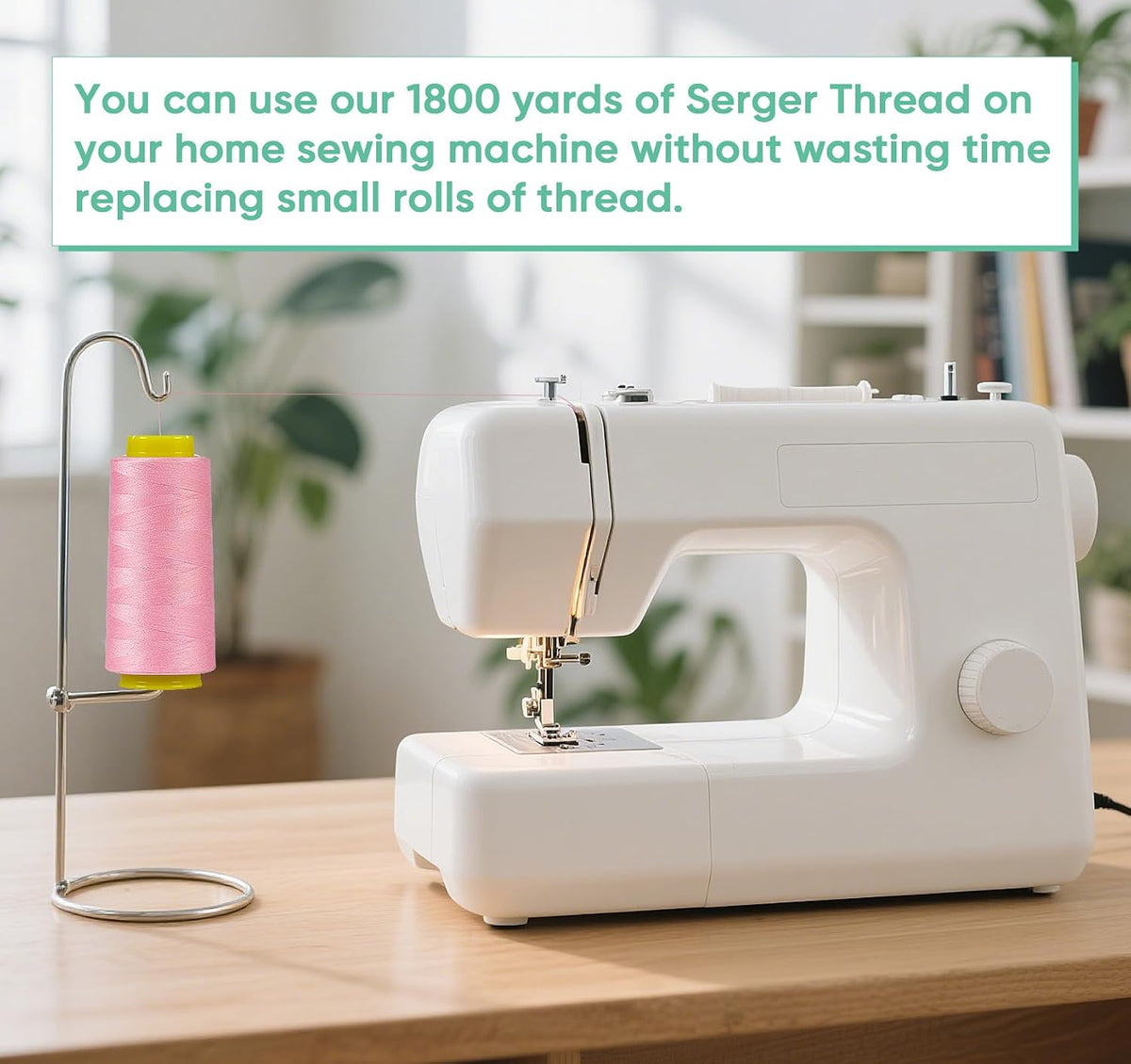 1800 Yards Hot Pink Thread, All Purpose Thread for Sewing