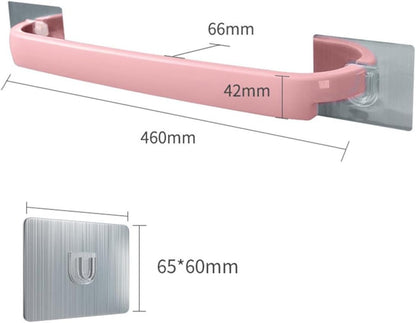 Wall Mounted Self Adhesive Towel Rack Plastic for Bathroom