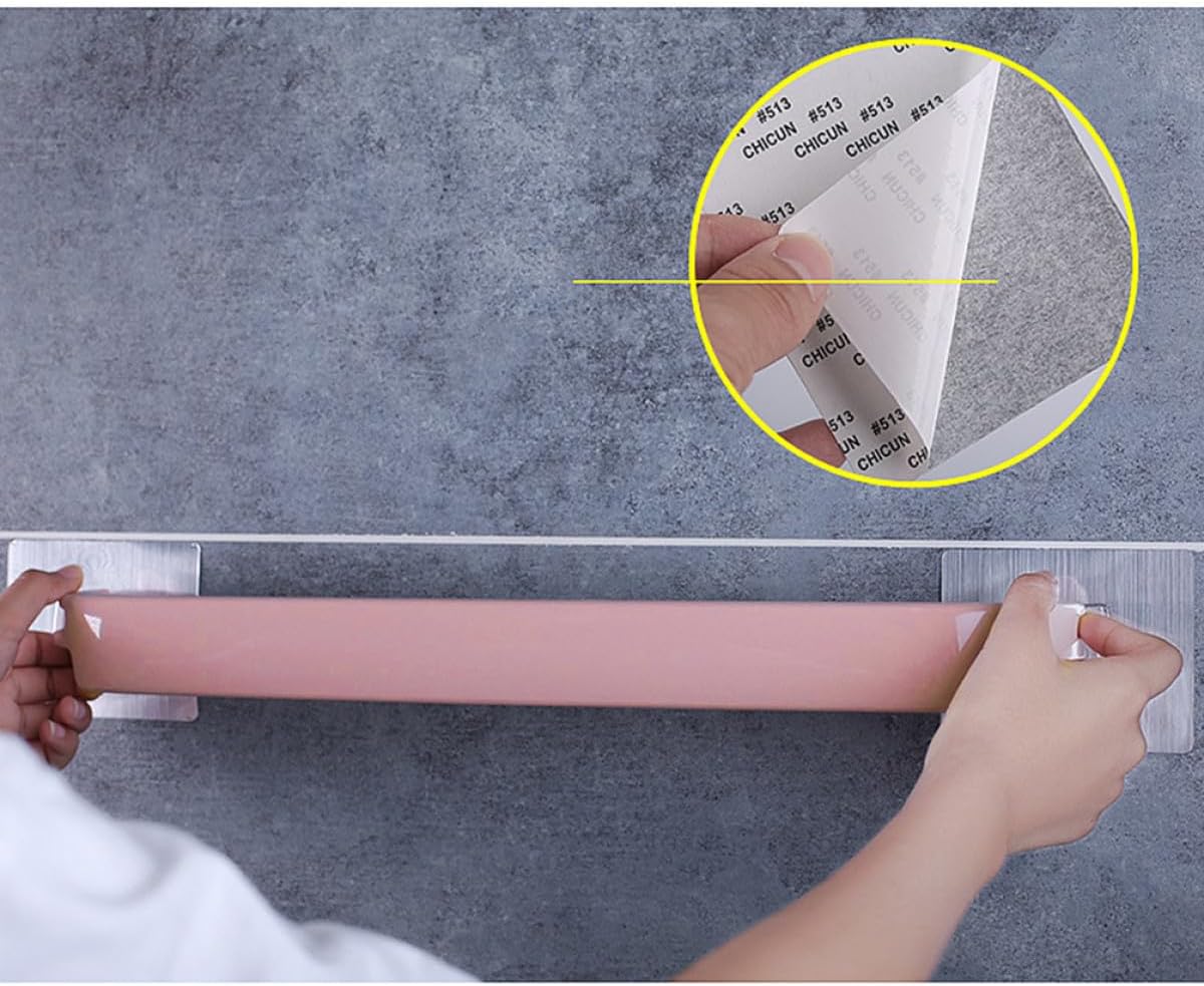 Wall Mounted Self Adhesive Towel Rack Plastic for Bathroom
