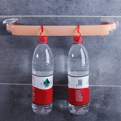 Wall Mounted Self Adhesive Towel Rack Plastic for Bathroom