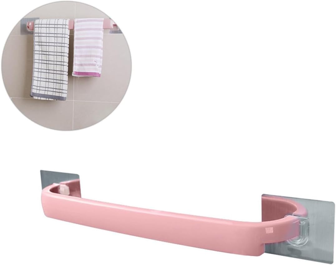 Wall Mounted Self Adhesive Towel Rack Plastic for Bathroom