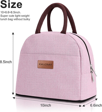 Lunch Bag for Women Men Adult Lunch Box (Pink), M