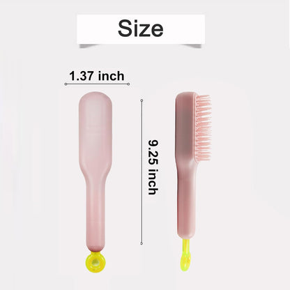 Scalable Small Grooming Dog Brush, Puppy Massaging Hair Brush, for Small Dogs Cats Rabbits of All Hair Types (Deep Pink)