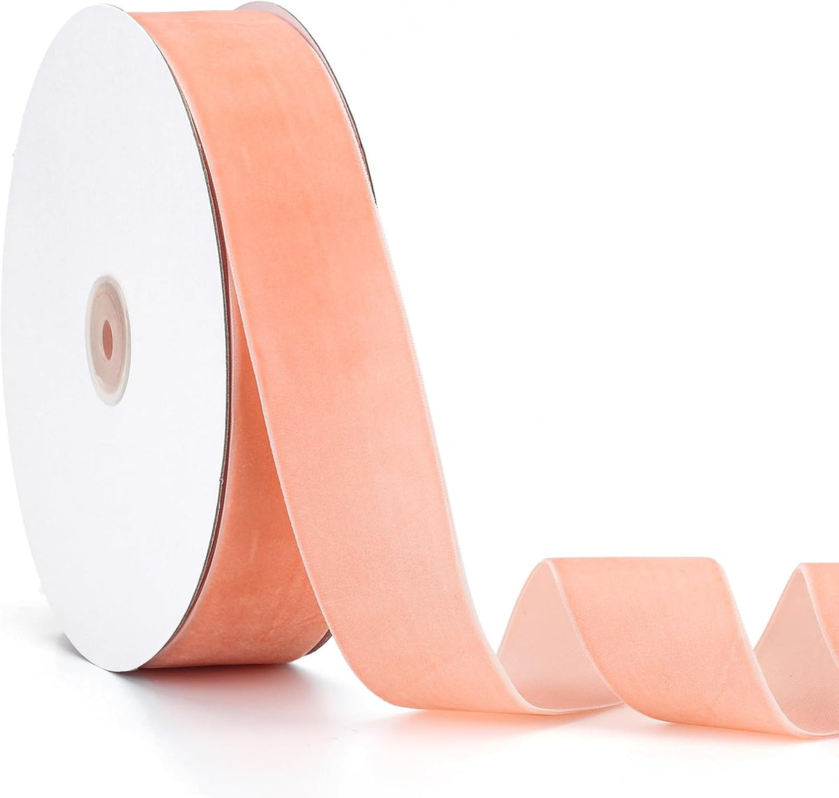 Velvet Ribbon Peach,1-1/2 Inch x 20Yd,Perfect for Christmas Gift Wrapping,Floral Bouquets,Home Decor,Party DIY Decorations(1-1/2" x 20Yd Peach)
