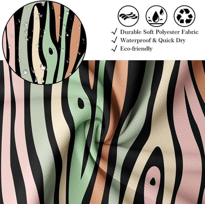 Stripe Shower Curtain, 72x72 in, Grain Pink and Green