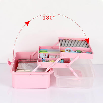 3-Layer Plastic Dividing Storage Box Craft Organizer and Storage