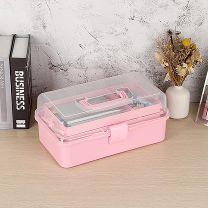3-Layer Plastic Dividing Storage Box Craft Organizer and Storage