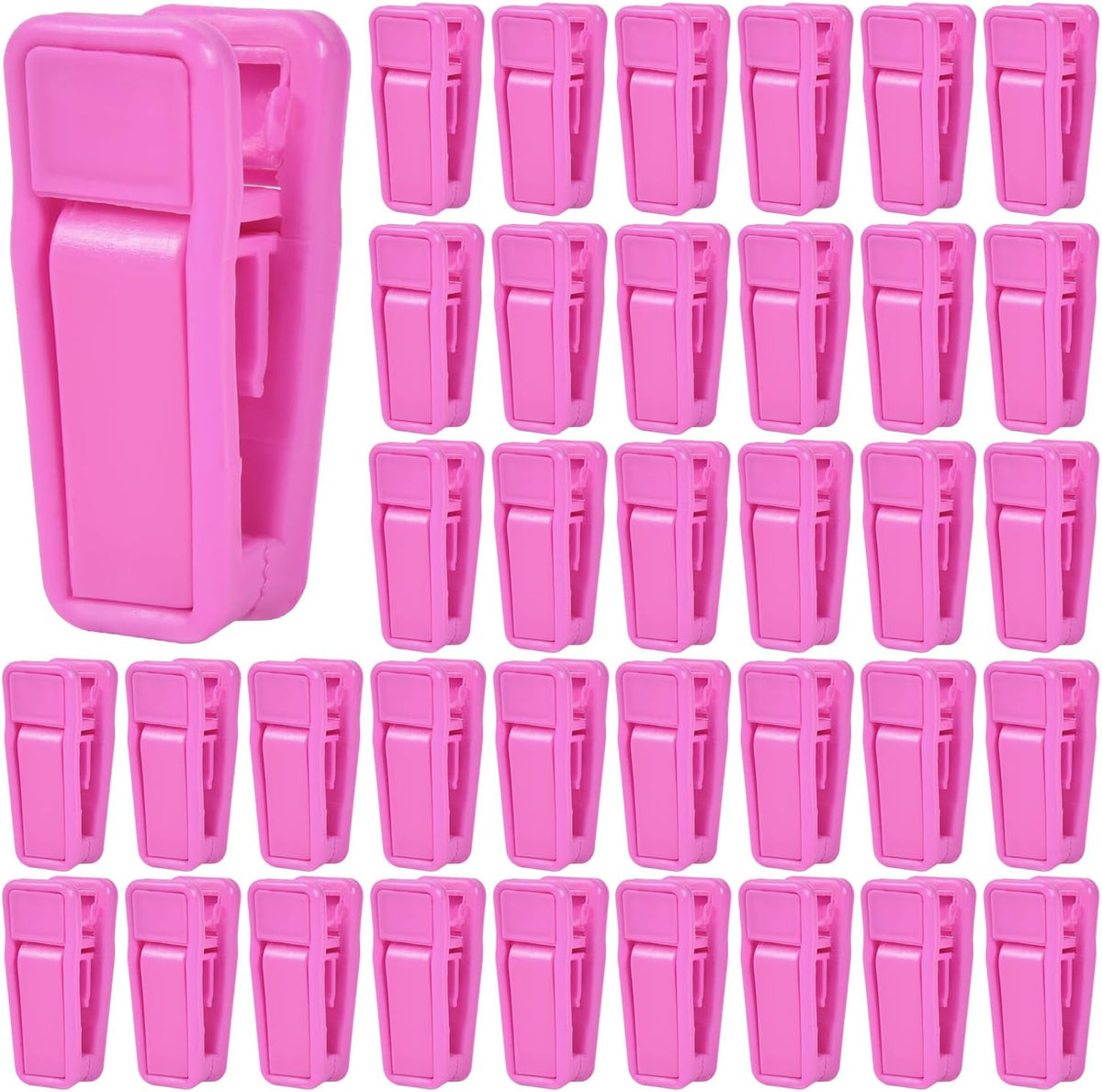 40 Pcs Plastic Baby Hanger Clips Slim-line Finger Clips Set for Clothes Hanger Velvet Hanger (Pink)