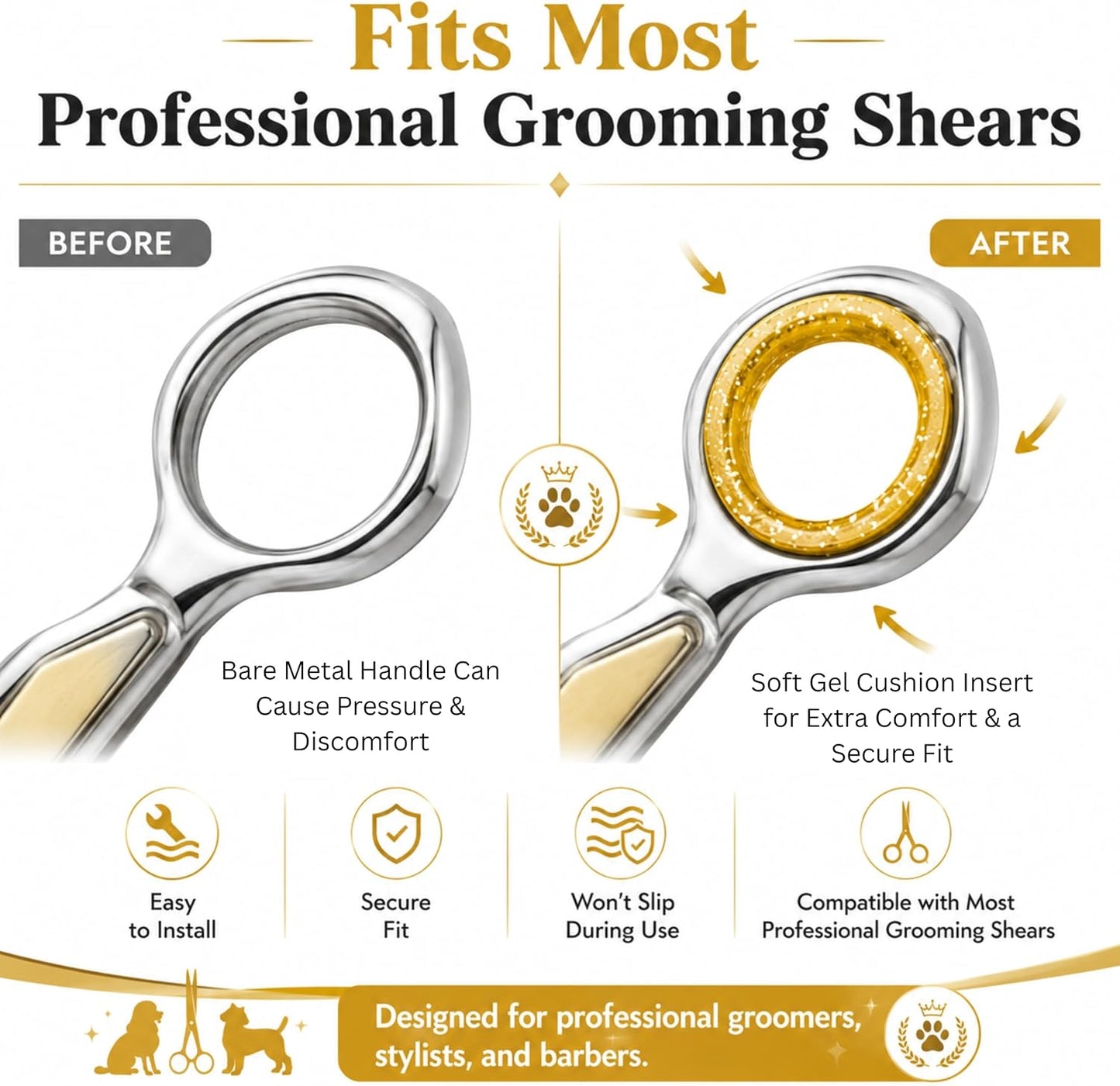 Kenchii Extra Soft Premium Shear Finger Ring Inserts - Thick, Quality Comfort. Elevate Your Grooming Experience with Precision and Style in Multiple Colors (Green)