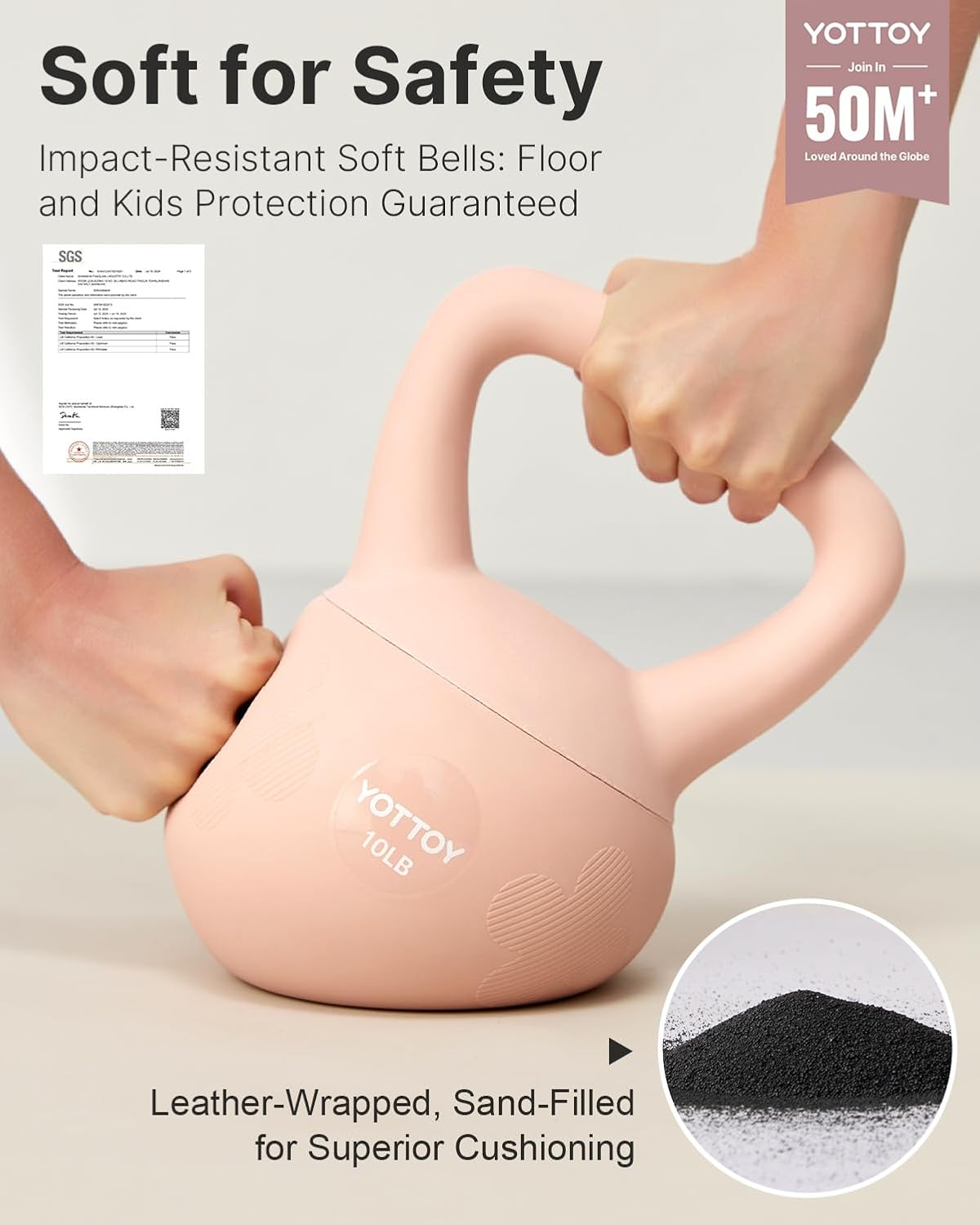 Soft Kettlebell for Home Workouts, Anti-Slip Wide Handle Strength Training Kettlebells, Cushioned Base for Safety - Ideal for Men, Women & Beginners