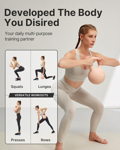 Soft Kettlebell for Home Workouts, Anti-Slip Wide Handle Strength Training Kettlebells, Cushioned Base for Safety - Ideal for Men, Women & Beginners