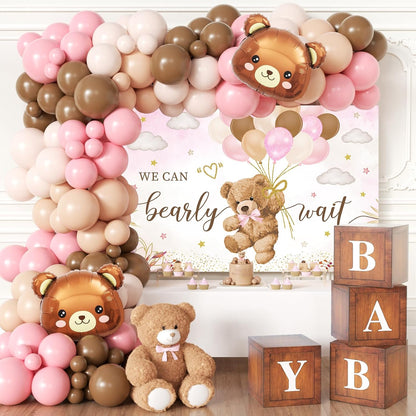 Pink Bear Baby Shower Decorations for Girl