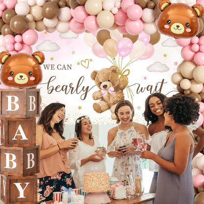 Pink Bear Baby Shower Decorations for Girl