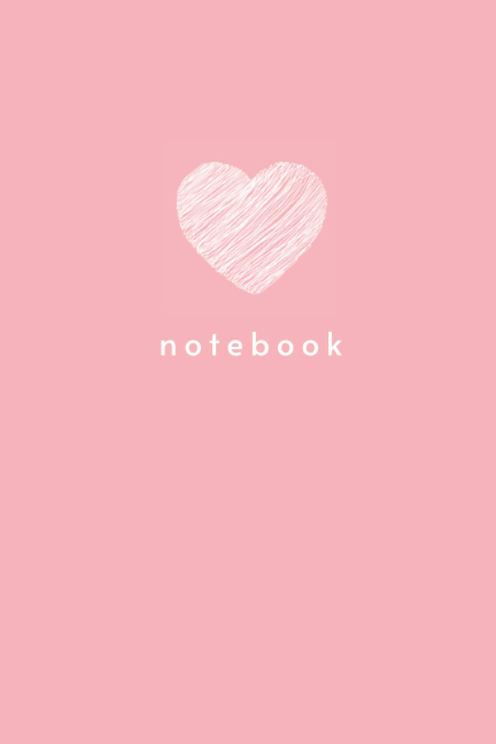 Peach Pink Notebook: 100 Page Heart Journal for Women