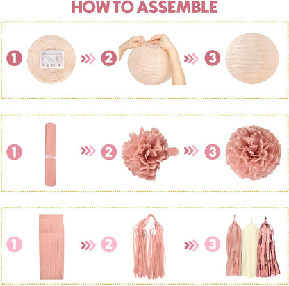 Rose Gold Baby Shower Decorations for Girl Welcome Baby Banner