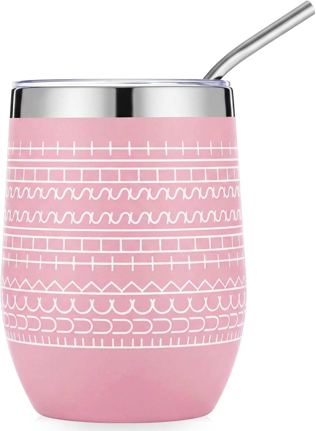 12oz Funny Message Coffee Mug Wine Tumblers,Class,Light Pink