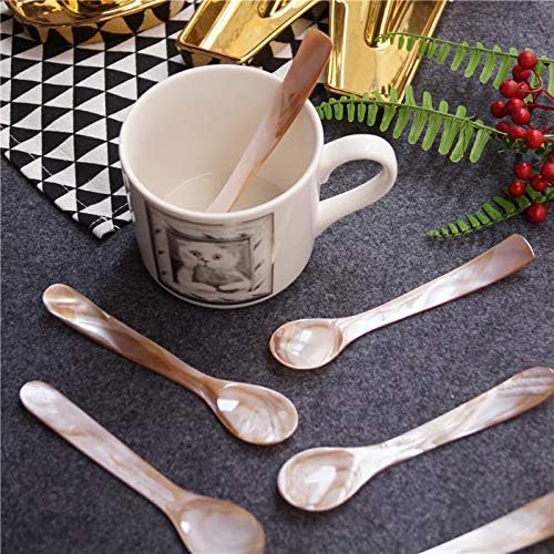 Mother of Pearl MOP Caviar Spoons Pink - Set of 10 pcs