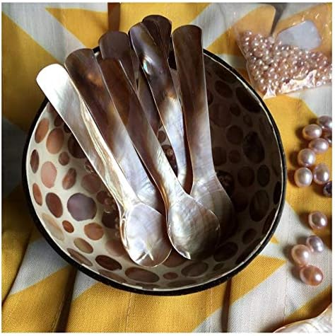 Mother of Pearl MOP Caviar Spoons Pink - Set of 10 pcs