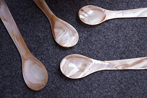 Mother of Pearl MOP Caviar Spoons Pink - Set of 10 pcs