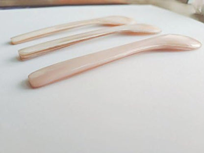 Mother of Pearl MOP Caviar Spoons Pink - Set of 10 pcs
