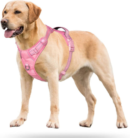 No Pull Dog Harness, Reflective Vest with 2 Leash Clips & Handle