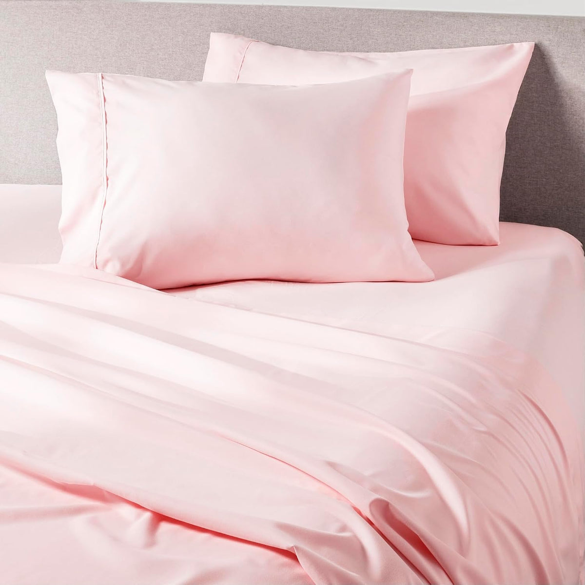 Cooling Bed Sheets (Split King, Cotton Candy Pink)