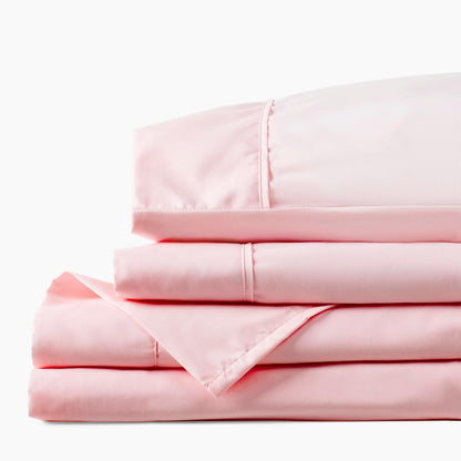 Cooling Bed Sheets (Split King, Cotton Candy Pink)