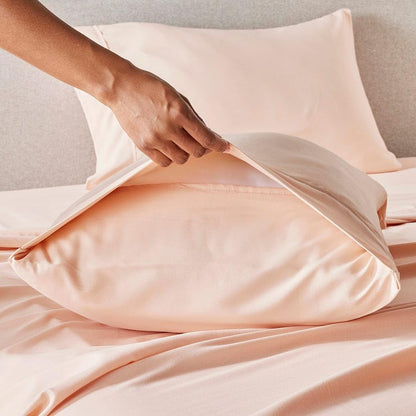 Cooling Bed Sheets (Split King, Cotton Candy Pink)