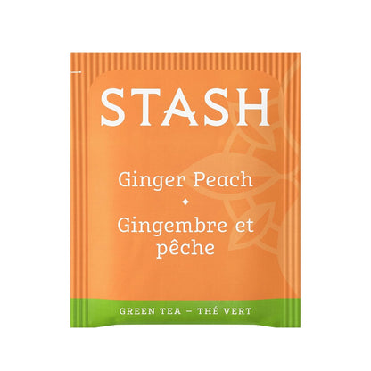 Ginger Peach Green Tea & Matcha Blend, Box of 100 Tea Bags (Packaging May Vary)