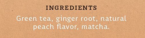 Ginger Peach Green Tea & Matcha Blend, Box of 100 Tea Bags (Packaging May Vary)