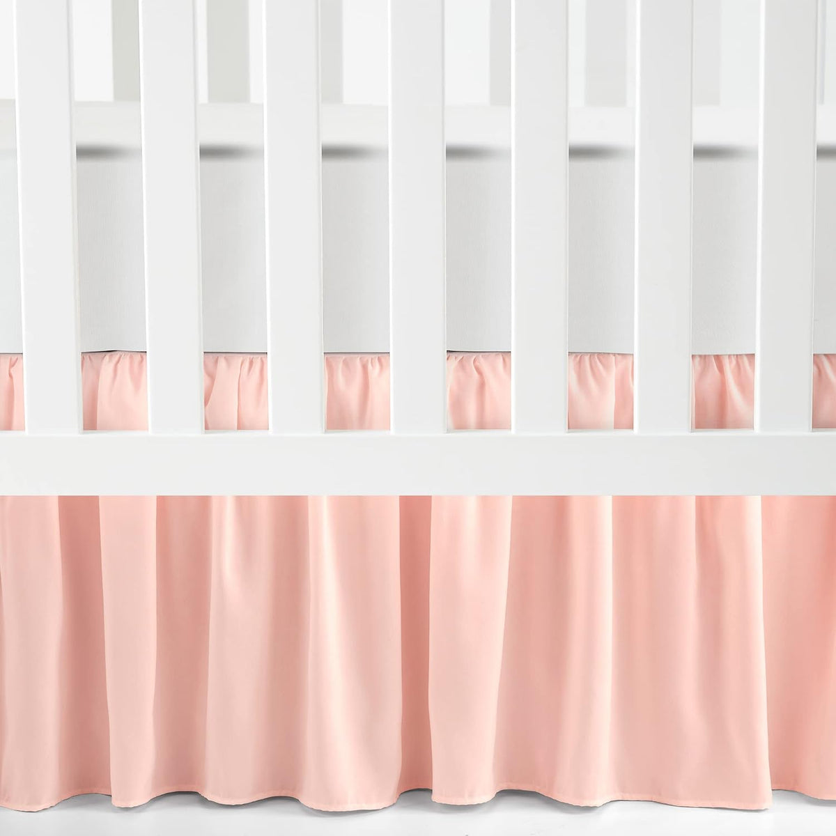 Ruffle Crib Skirt, 16" Drop, Pink