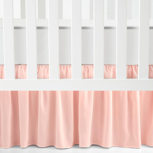 Ruffle Crib Skirt, 16" Drop, Pink