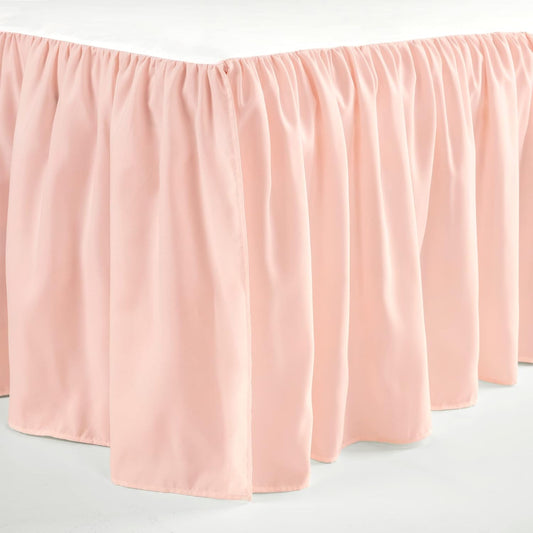 Ruffle Crib Skirt, 16" Drop, Pink