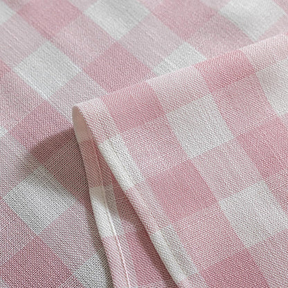 Gingham Table Runner, Cotton Linen Style Picnic Checkered Table Runners Farmhouse Buffalo Plaid Baby Shower Birthday Party Decoration Home Dining Kitchec Decor, Pink 13x72