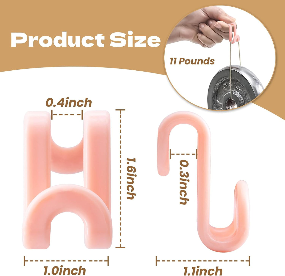 60pc Space-Saving Hanger Hooks, Hanger Connector Hooks for Dorm, Pink