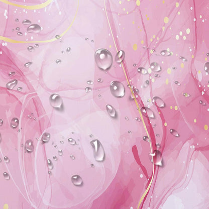 Modern Marble Shower Curtain, Pink and Gold Luxurious Marble Bathroom Curtain with Hooks, Abstract Art Bath Curtain Polyester Fabric Bath Decor Accessories, 72x72 Inches,YL30460Q