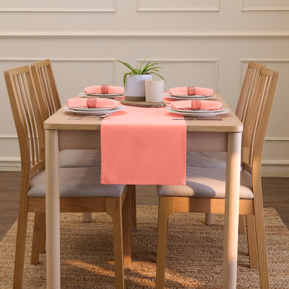 Table Runner, Cotton Canvas Dining Runner 13"x72"
