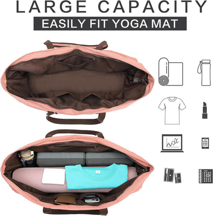 Large Yoga Mat Tote Sports Gym Pilates Carrier Shoe Bag for Women
