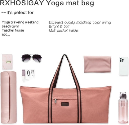 Large Yoga Mat Tote Sports Gym Pilates Carrier Shoe Bag for Women